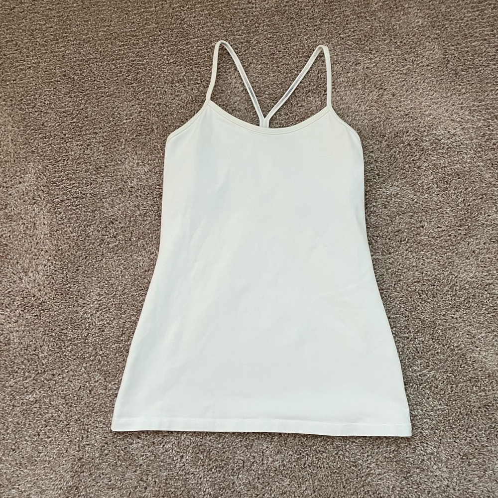 Lululemon power y tank white size 8